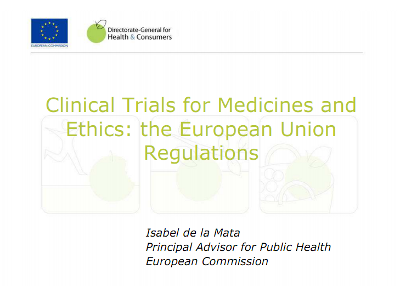 Клинические исследования лекарственных препаратов и этические              аспекты их проведения: практика Европейского Союза