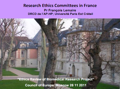 Клинические исследования:  этическая  экспертиза  предложений  по   проведению    исследований   во   Франции.